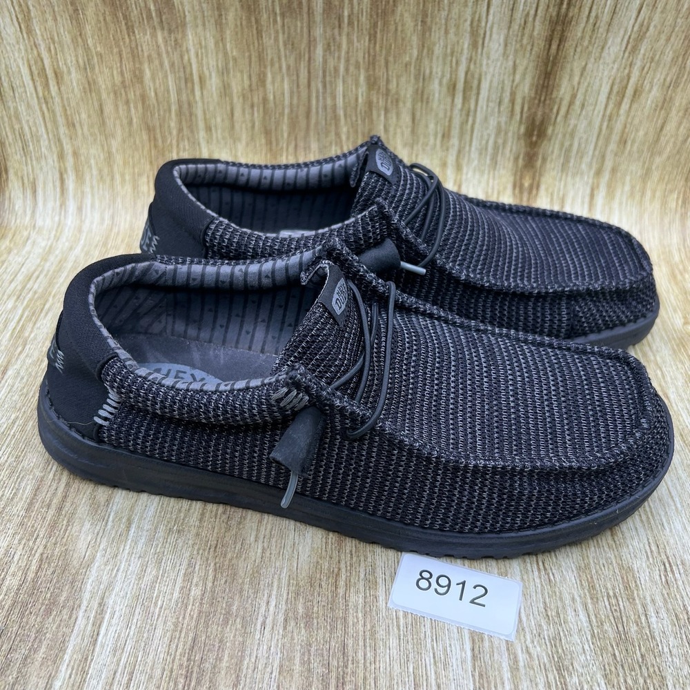 Hey Dude Wally Stretch Sox Men's Size 11 Black Slip On Loafers Boat Shoes - Picture 10 of 10